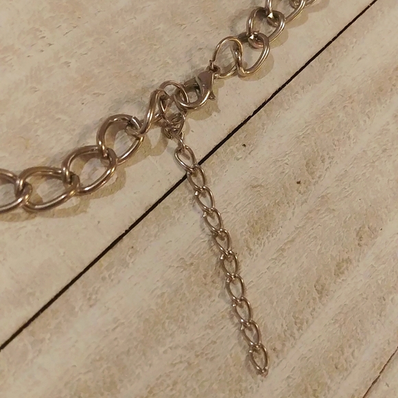 Blue Beaded and Silver Toned Long Costume Jewelry Necklace - Picture 5 of 5